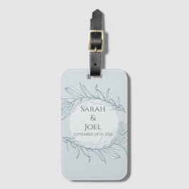 Elegant Boho WildblomBröllop Bagagebricka