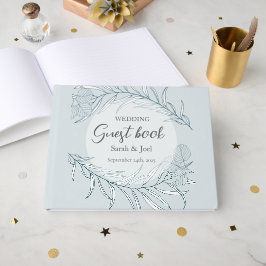 Elegant Boho WildblomBröllop Gästböcker