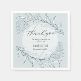 Elegant Boho WildblomBröllop Pappersservett