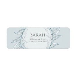 Elegant Boho WildblomBröllop Returadress Etikett