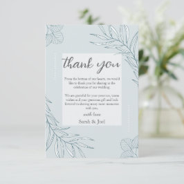 Elegant Boho WildblomBröllop Tack Kort
