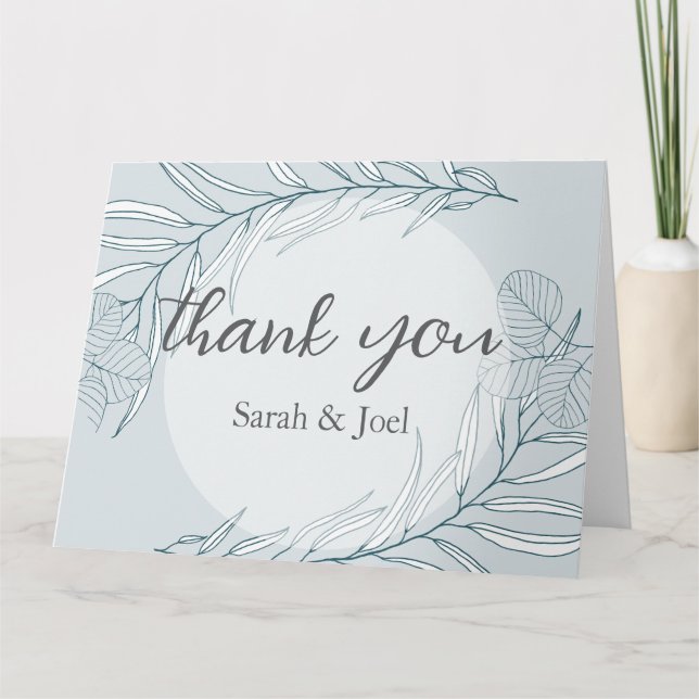 Elegant Boho WildblomBröllop Tack Kort (Framsida)