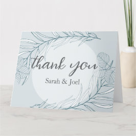 Elegant Boho WildblomBröllop Tack Kort