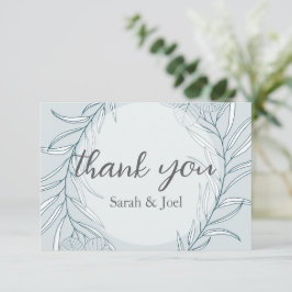 Elegant Boho WildblomBröllop Tack Kort