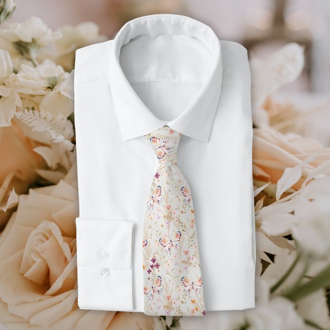 Elegant Boho WildblomButterfly Groomsman Slips (Skapare uppladdad)
