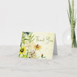 Elegant Boho WildblomGarden Wedding Tack Kort