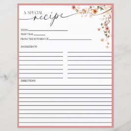 Elegant Boho Wildblomma | Mottagningskort