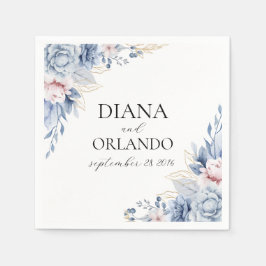 Elegant Boho Wildblomma Pappersservett