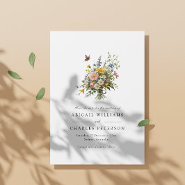 Elegant Boho Wildblommbloom Spara datum Datumet