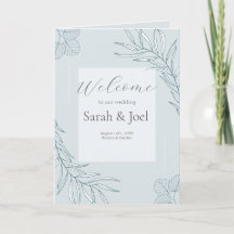 Elegant Boho Wildblomme bröllopsprogram