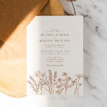 Elegant Boho Wildblomme Burnt Orange Bröllop Inbjudningar<br><div class="desc">Elegant Boho Wildbloms Bröllbjudan till Orangen - perfekt för rustikfall eller vinterbröllop</div>