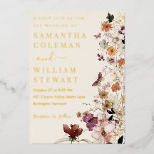 Elegant Boho WildblomModern Rustic Bröllop