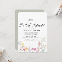 Elegant Boho WildblomMöhippa Inbjudningar