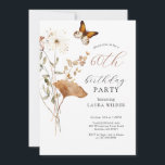 Elegant Boho Wildblommor 60:e Födelsedagsfesten Inbjudningar<br><div class="desc">Den här 60:e födelsedagsfesten av den rustiska eleganten boho har en sprej av känsliga vattenfärgade vilda blommor och löv med skript- och serif-typografi. I baksidan finns en spridning av vilda blommor i mönster. Pastellljusbruna nyanser.</div>