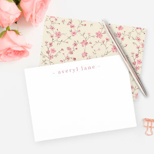 Elegant Boho Wildbloms Personlig Stationery Anteckningskort