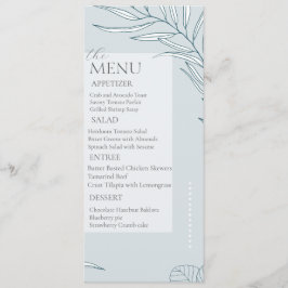 Elegant Boho Wildblomu bröllop Menu Meny