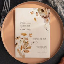 Elegant Boho Woodland Fall Blommigt Rehearsal Midd