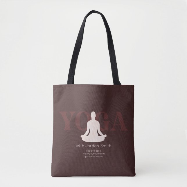 Elegant Boho Yoga Instructor Promotional Tygkasse (Framsida)