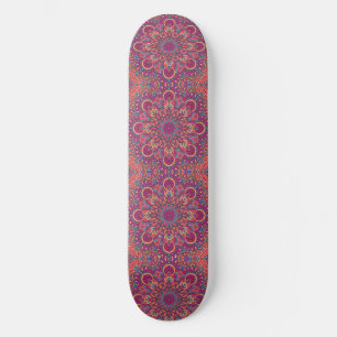 Elegant Boho Yoga Mandala Mini Skateboard Bräda 18,5 Cm