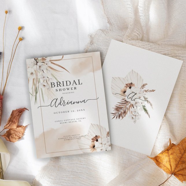 Elegant Bohoemian Blommigt Boho Möhippa Inbjudningar (Skapare uppladdad)