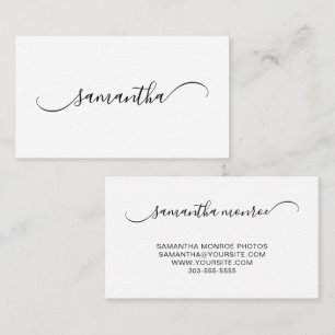 Elegant Böjd Svans Signatur Namn Visitkort