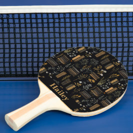 Elegant Bok Design - Mörk Academia - Vintage Bok Pingisracket