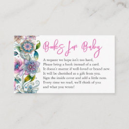 Elegant Bok för bohag för Baby-inbjudan Tilläggskort