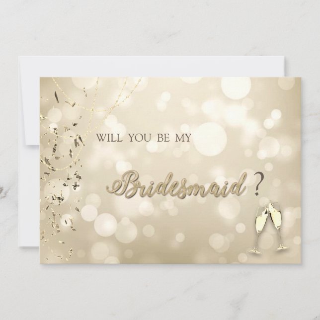 Elegant Bokeh,Confetti Wine Glasses  Inbjudningar (Framsida)