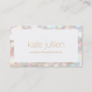 Elegant Bokeh Event och Beauty Stylist Visitkort