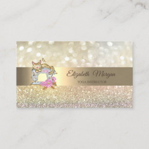 Elegant Bokeh Symaskin Katt Visitkort