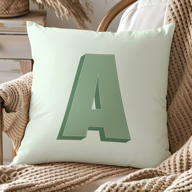 Elegant bokstav A monogram personlig initial Kudde (Skapare uppladdad)