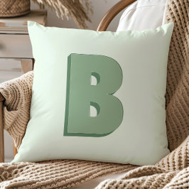 Elegant bokstav B monogram personlig initial Kudde