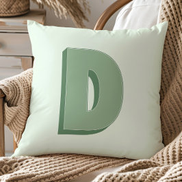 Elegant bokstav D monogram personlig initial Kudde