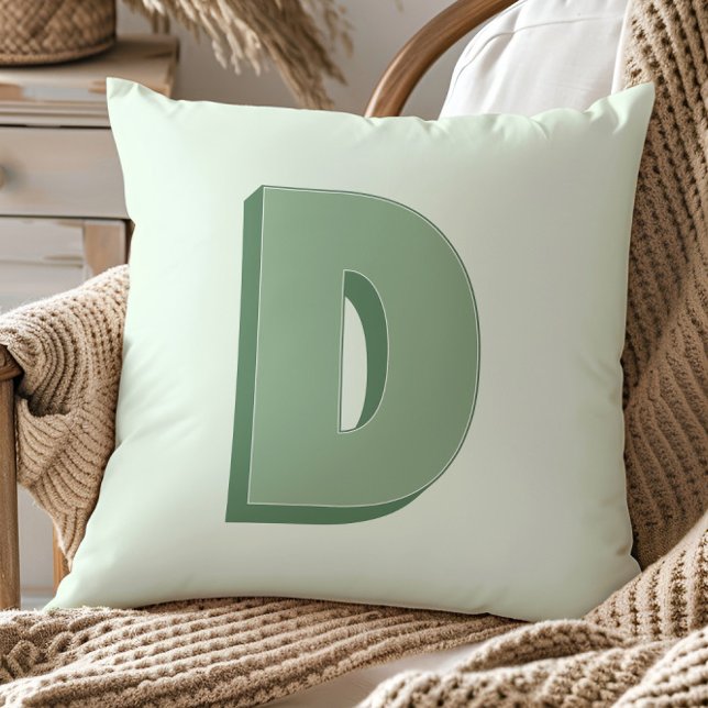 Elegant bokstav D monogram personlig initial Kudde (Skapare uppladdad)