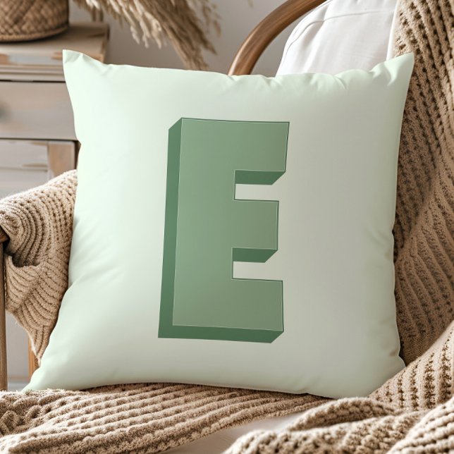 Elegant bokstav E monogram personlig initial Kudde (Skapare uppladdad)