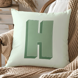 Elegant bokstav H monogram personlig initial Kudde