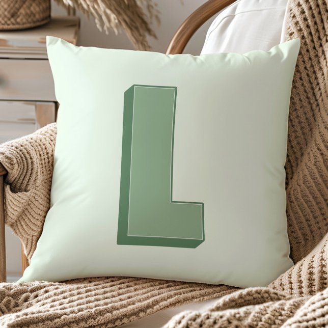Elegant bokstav L monogram personlig initial Kudde (Skapare uppladdad)