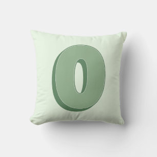Elegant bokstav O monogram personlig initial Thr Kudde
