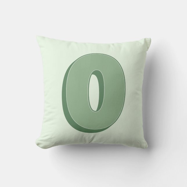 Elegant bokstav O monogram personlig initial Thr Kudde (Framsida)