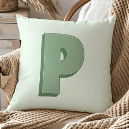 Elegant bokstav P monogram personlig initial Kudde