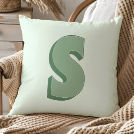 Elegant bokstav S monogram personlig initial Kudde
