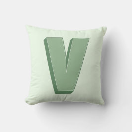 Elegant Bokstav V Monogram Personlig Initial Kudde