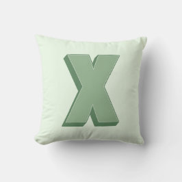 Elegant bokstav X monogram personlig initial Kudde