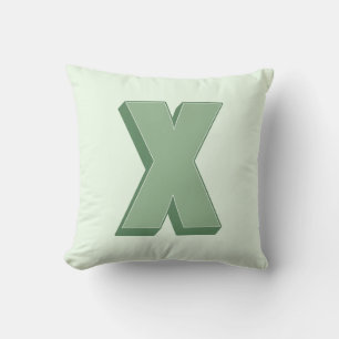 Elegant bokstav X monogram personlig initial Kudde
