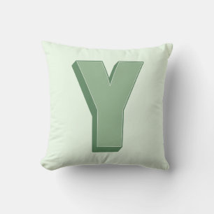 Elegant bokstav Y monogram personlig initial Kudde
