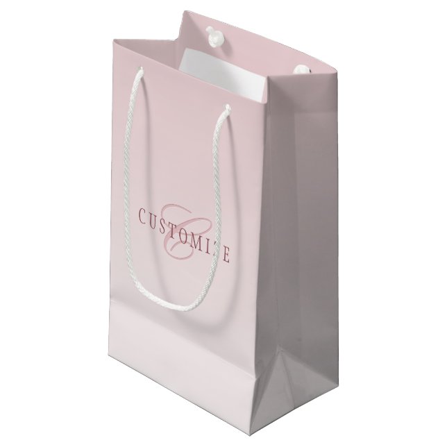 Elegant bokstavsform & Monogram | Rose Ombre (Framsidan Vinklad)