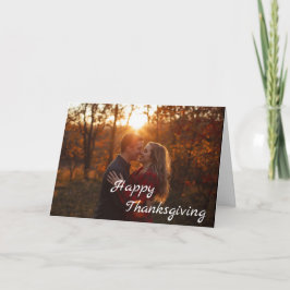 Elegant bokstavsformattering Anpassad Thanksgiving Tack Kort