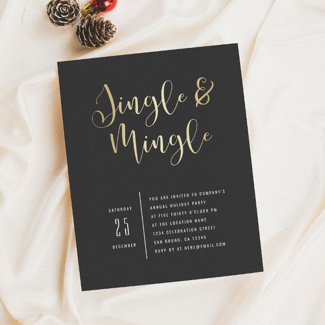Elegant Bolagsjingle & Mingle Party-inbjudan Inbjudan Vykort (Skapare uppladdad)