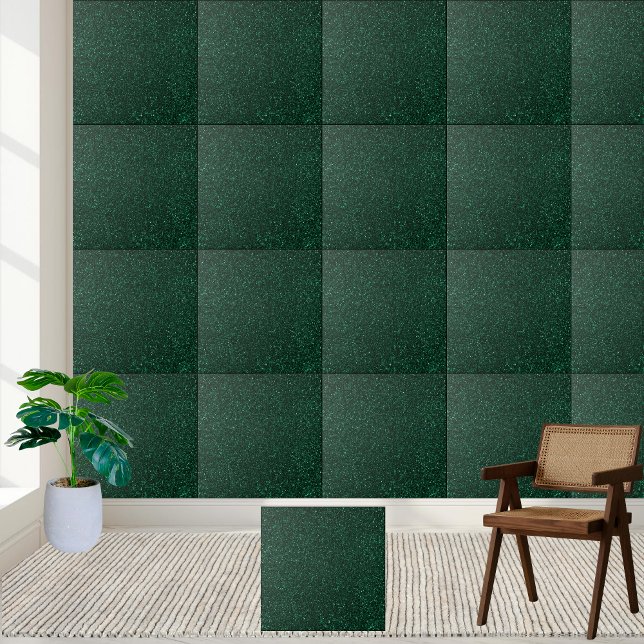 Elegant Bold Grönt Glitter Sprinkle Radiant Kakelplatta (Elegant Bold Green Glitter Sprinkle Radiant Ceramic Tile)