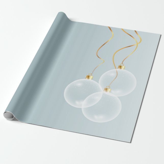 Elegant bollar Blue Helgdag Presentpapper (Utrullad)